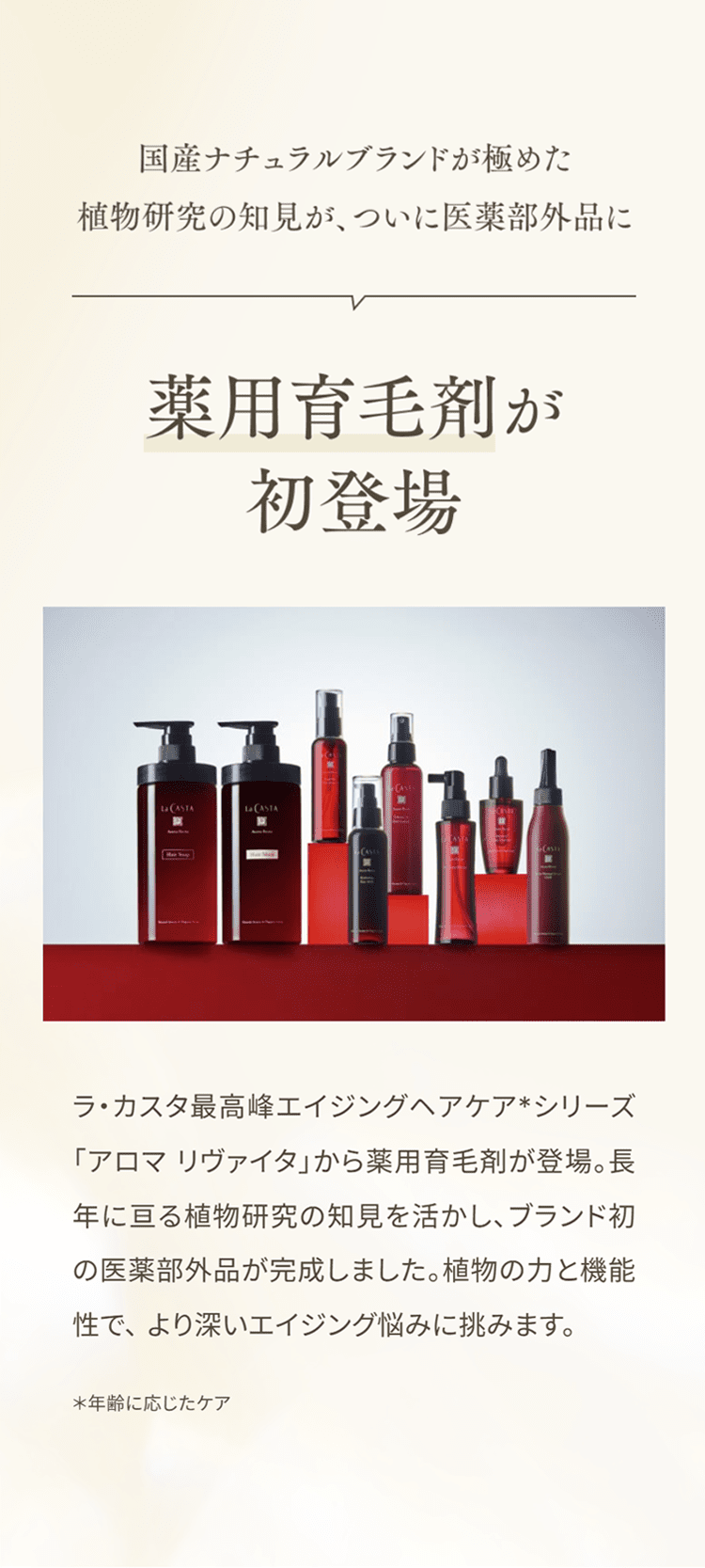 育毛剤が初登場