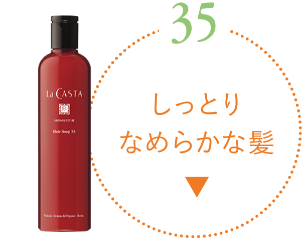 35 しっとりなめらかな髪