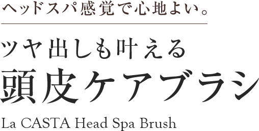 ヘッドスパ感覚で心地よい。ツヤ出しも叶える頭皮ケアブラシ La CASTA Head Spa Brush