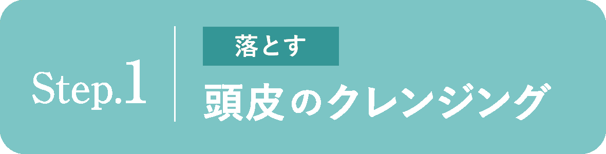 Step.1 落とす:頭皮のクレンジング